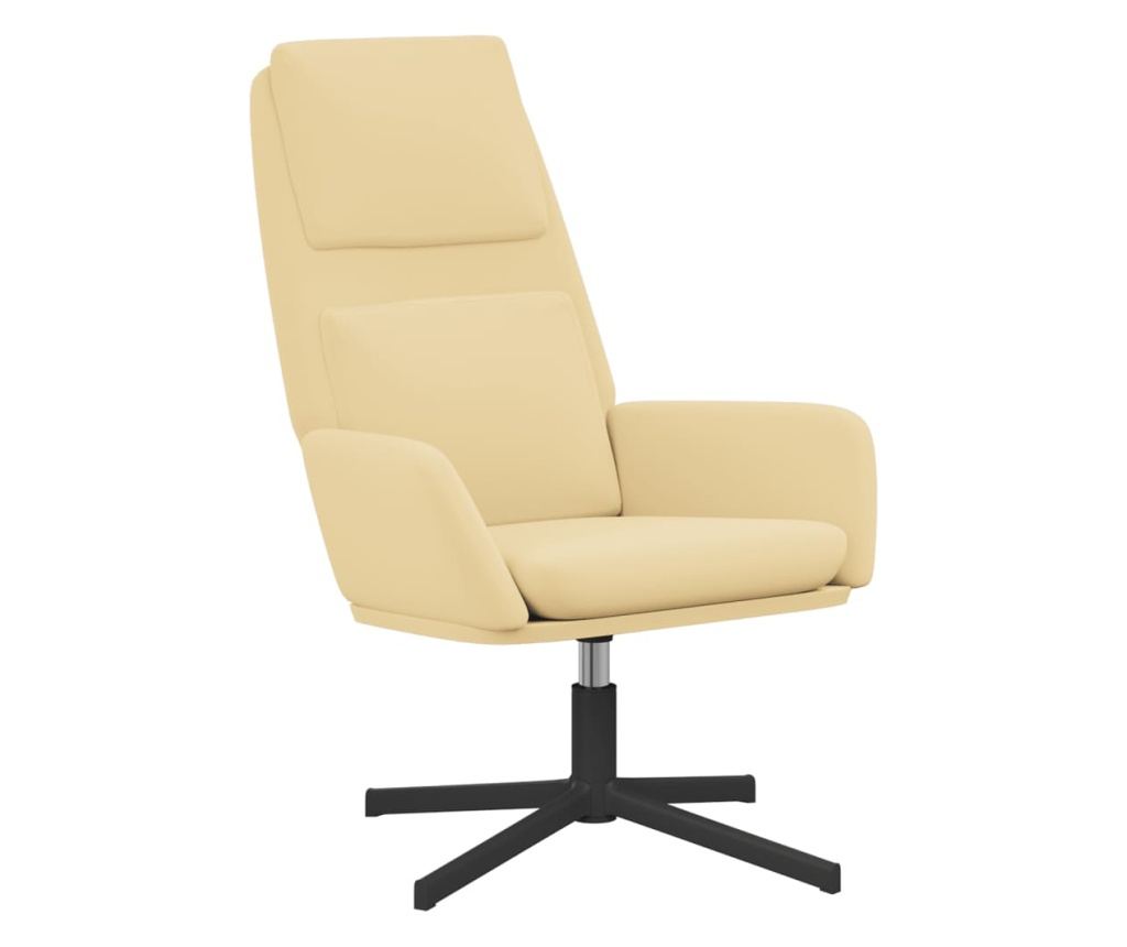 Sedežna garnitura z taburejem, bela krema, žamet - 4