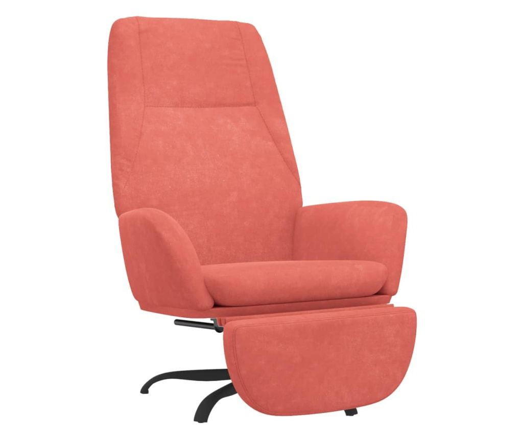 Sedežna garnitura z taburejem, roza, žamet - 2