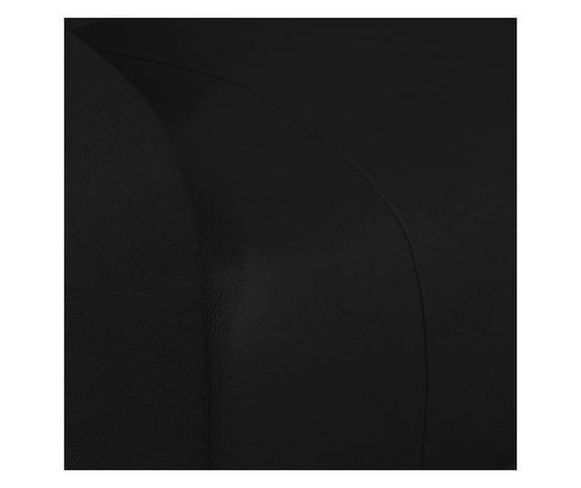 Zložljiv fotelj, črn, ekološka usnja