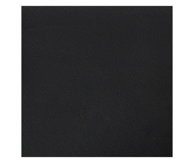 Легло с матрак, черно, 100x200 см, изкуствена кожа