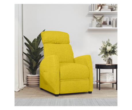 Сгъваем фотьойл, светло жълт, плат