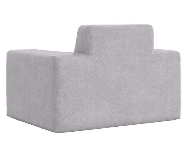 Otroški kavč, svetlo siv, mehak pliš