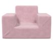 Otroški kavč, roza, mehek pliš thumbnail 3