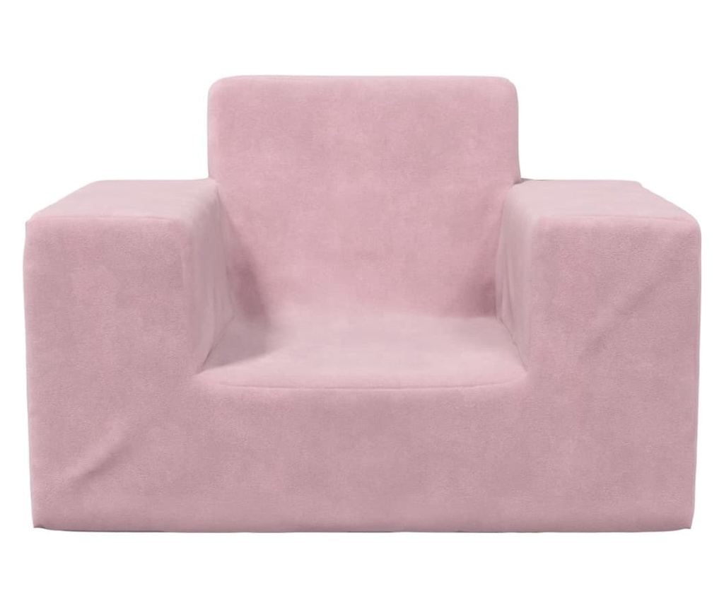 Otroški kavč, roza, mehek pliš - 3