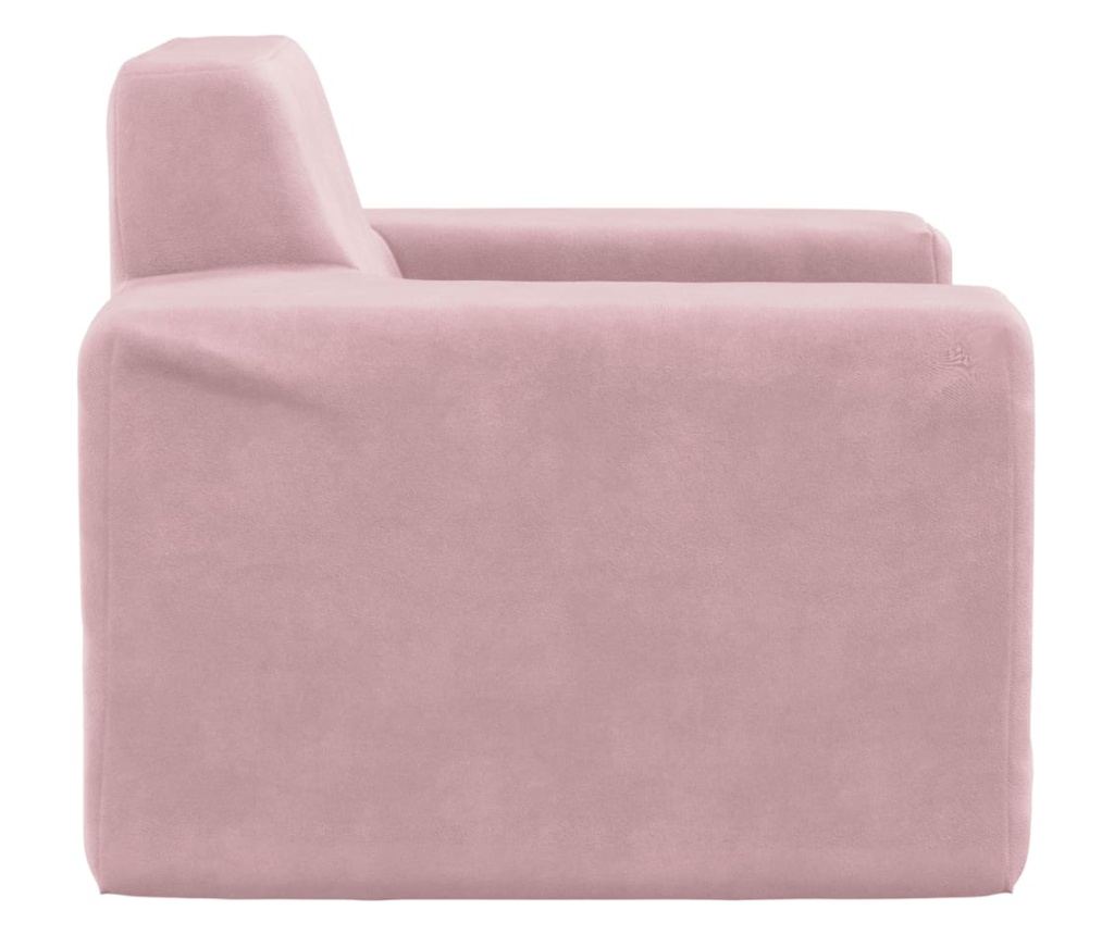 Otroški kavč, roza, mehek pliš - 4