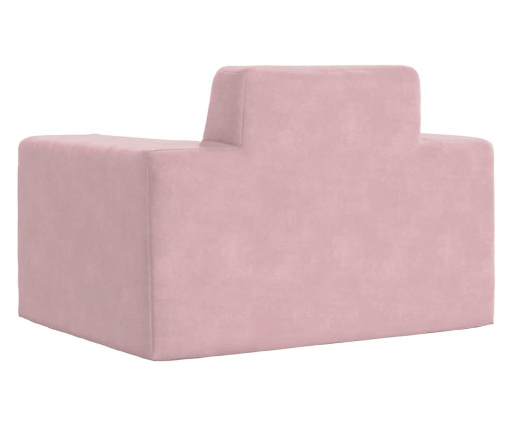 Otroški kavč, roza, mehek pliš - 5