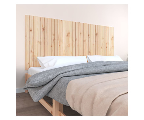 Tăblie de pat pentru perete, 204x3x90 cm, lemn masiv de pin