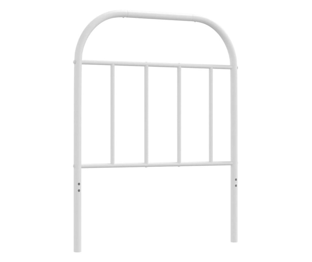 Metalni uzglavlje za krevet, bijelo, 75 cm - 2