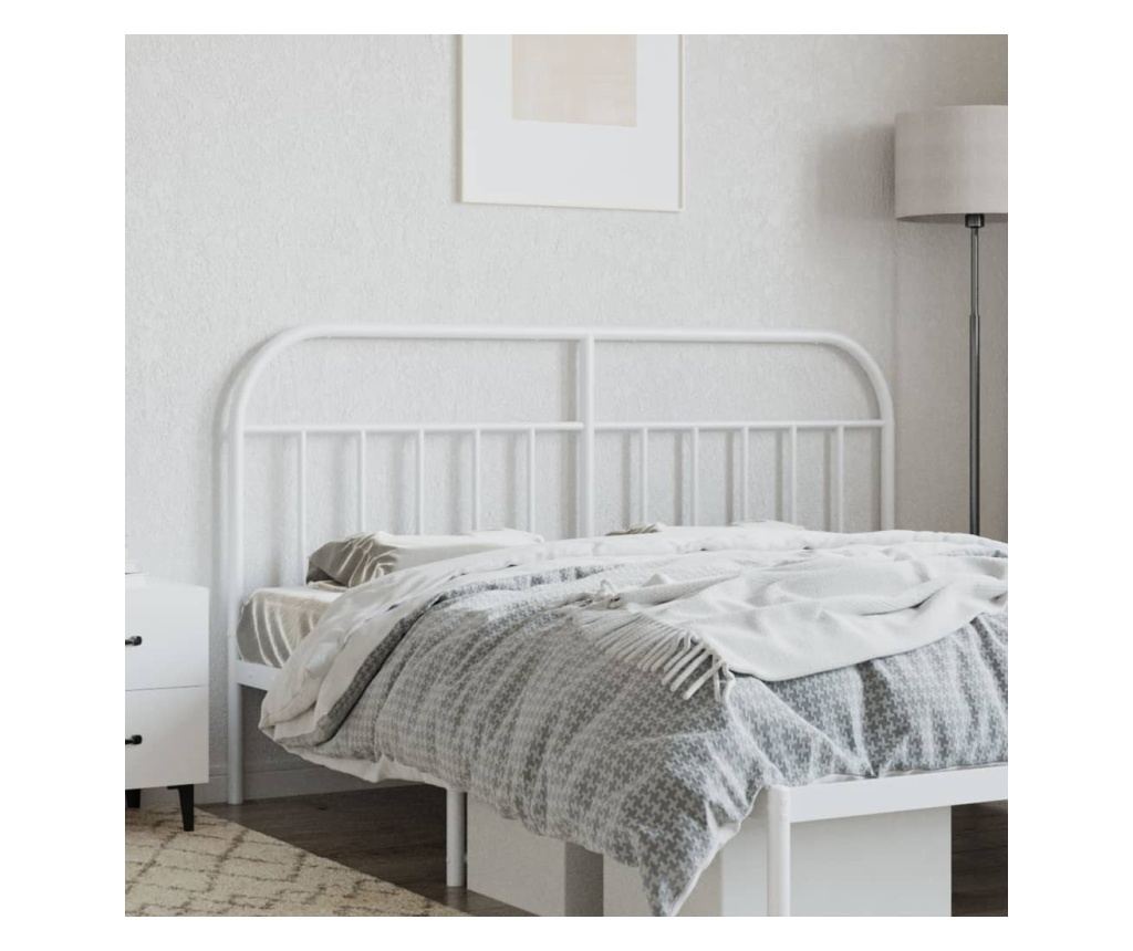 Metalni uzglavlje, bijelo, 140 cm - 3