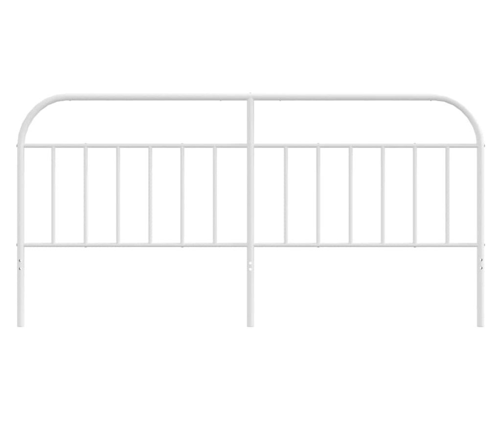 Metalni uzglavlje kreveta, bijelo, 200 cm - 4