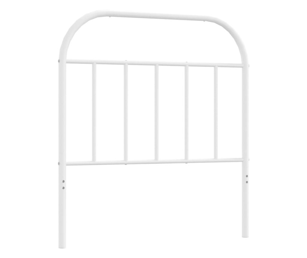 Metalni uzglavlje, bijelo, 80 cm - 2