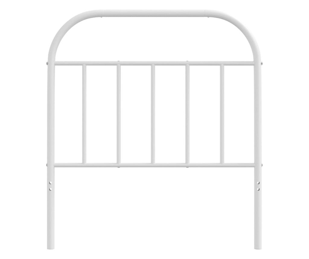 Metalni uzglavlje, bijelo, 80 cm - 4