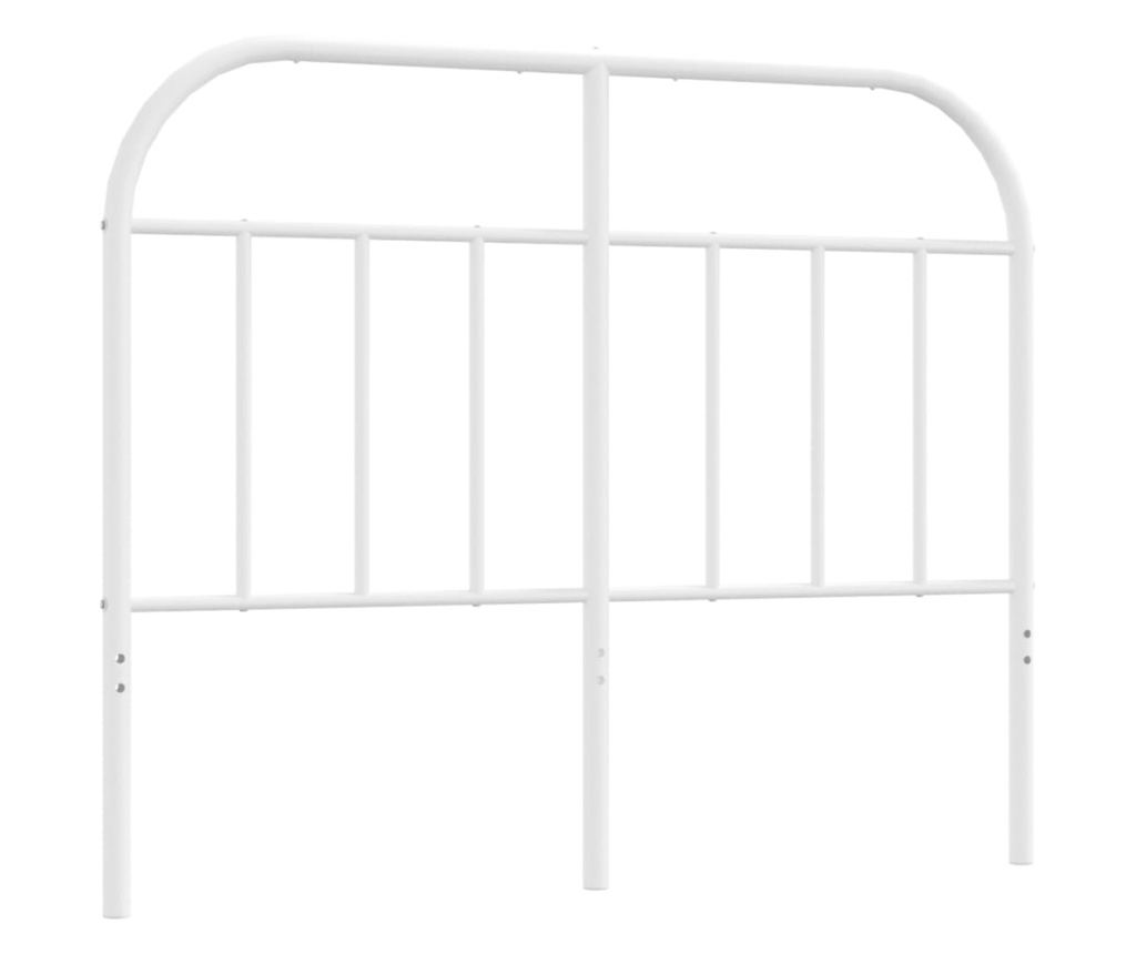 Metalni uzglavlje za krevet, bijelo, 120 cm - 2