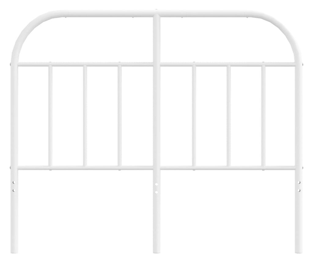 Metalni uzglavlje za krevet, bijelo, 120 cm - 4