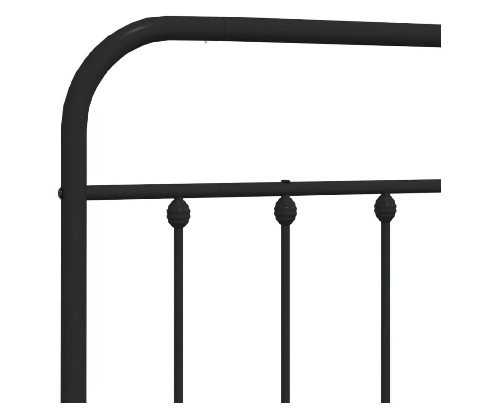 Metalna uzglavlje kreveta, crna, 107 cm - 6