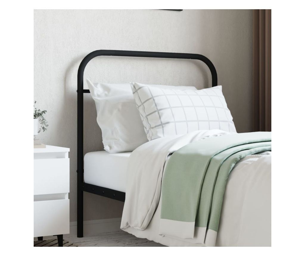 Metalni okvir kreveta, crni, 90 cm - 3