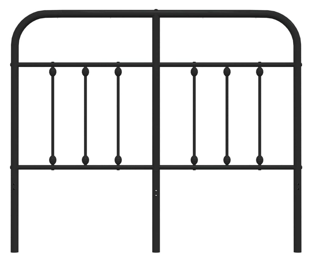 Metalna uzglavlje kreveta, crna, 120 cm - 4