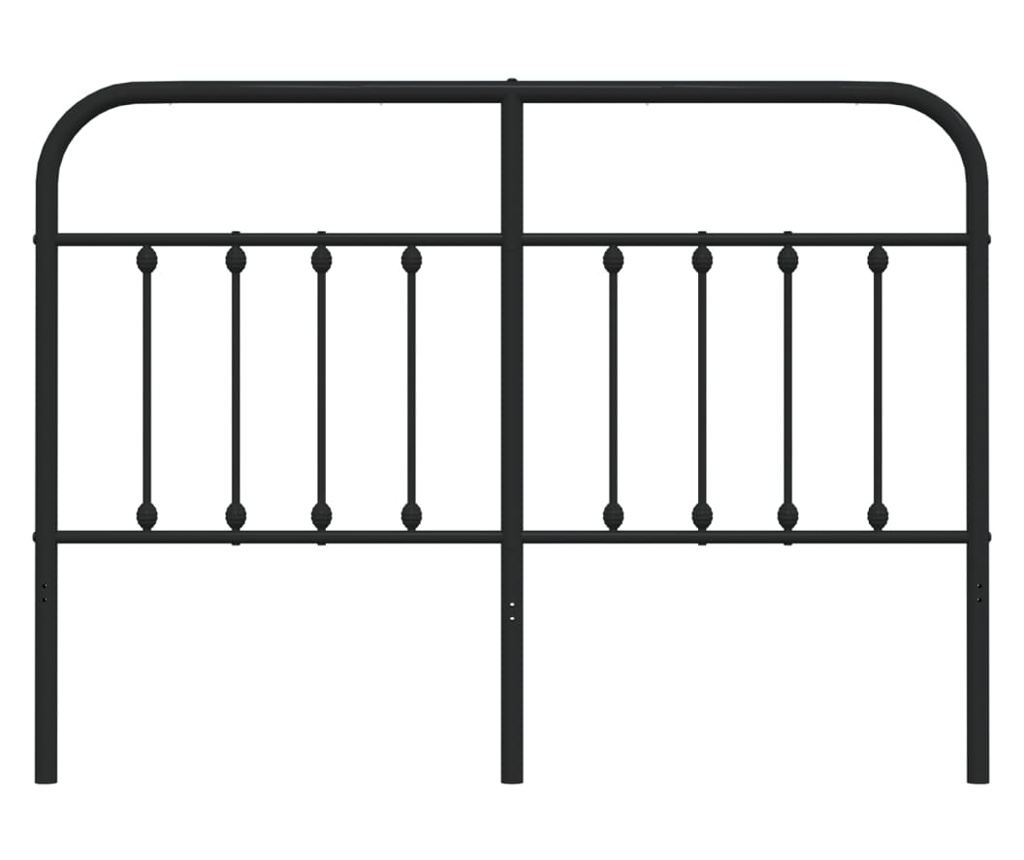 Metalna uzglavlja, crna, 140 cm - 4