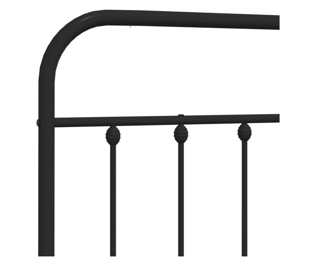 Metalna uzglavlja, crna, 140 cm - 6