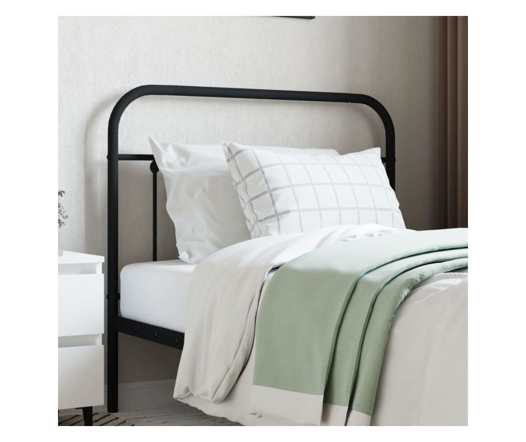 Metalna uzglavlje kreveta, crna, 107 cm - 3