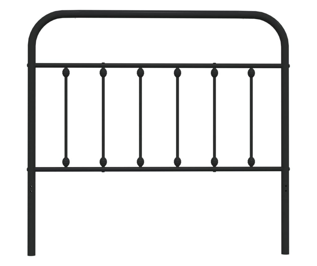 Metalna uzglavlje kreveta, crna, 107 cm - 4