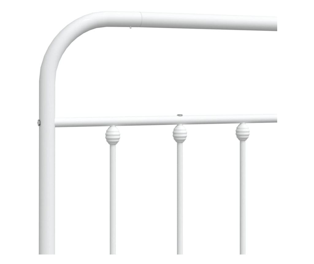 Metalni uzglavlje, bijelo, 80 cm - 6