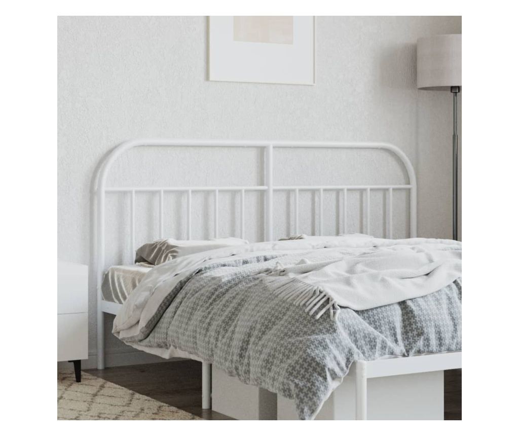 Metalni okvir kreveta, bijeli, 160 cm - 3