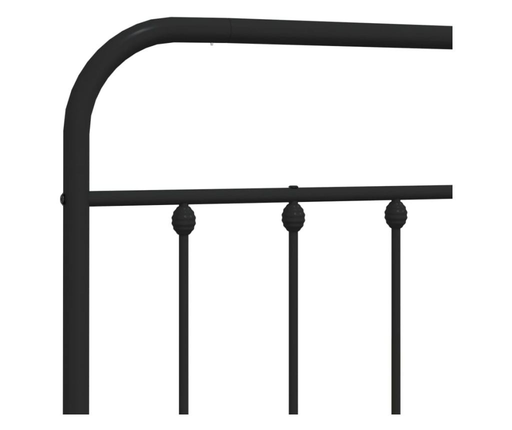 Metalna uzglavlje kreveta, crna, 120 cm - 6