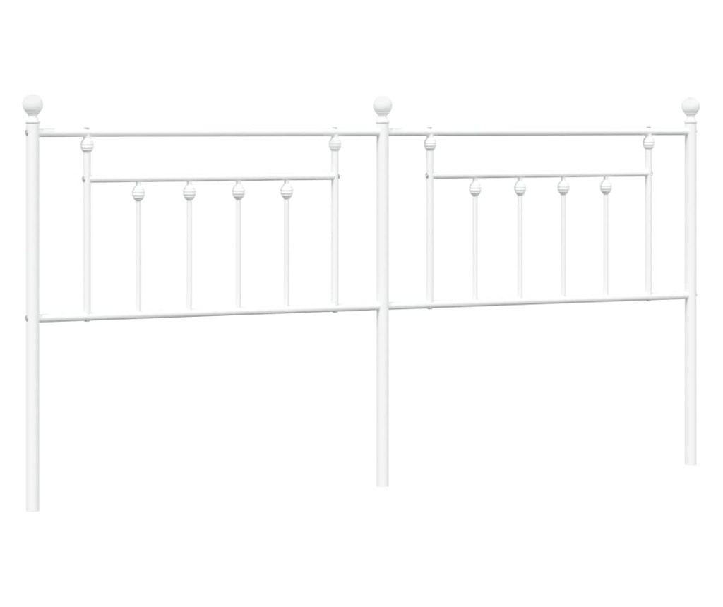 Okvir za krevet od metala, bijeli, 200 cm - 2