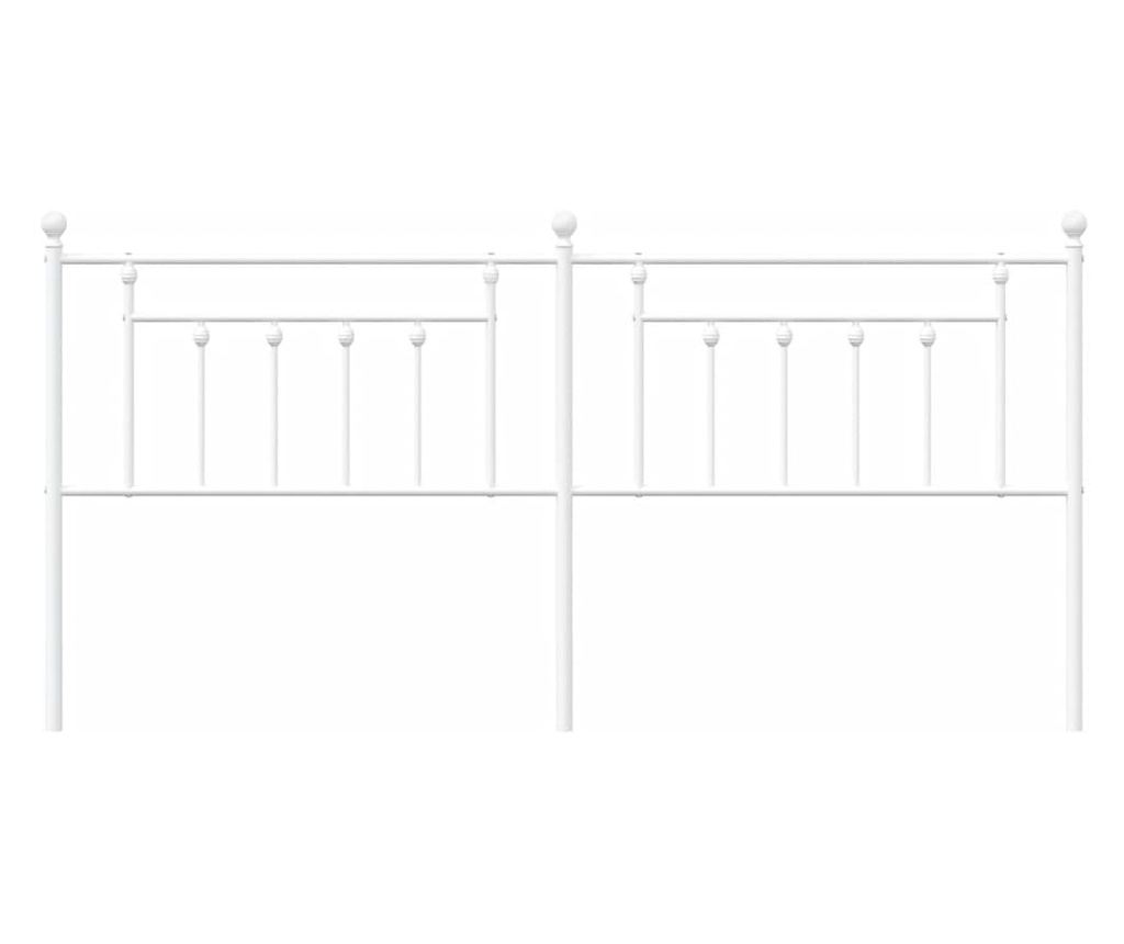 Okvir za krevet od metala, bijeli, 200 cm - 4