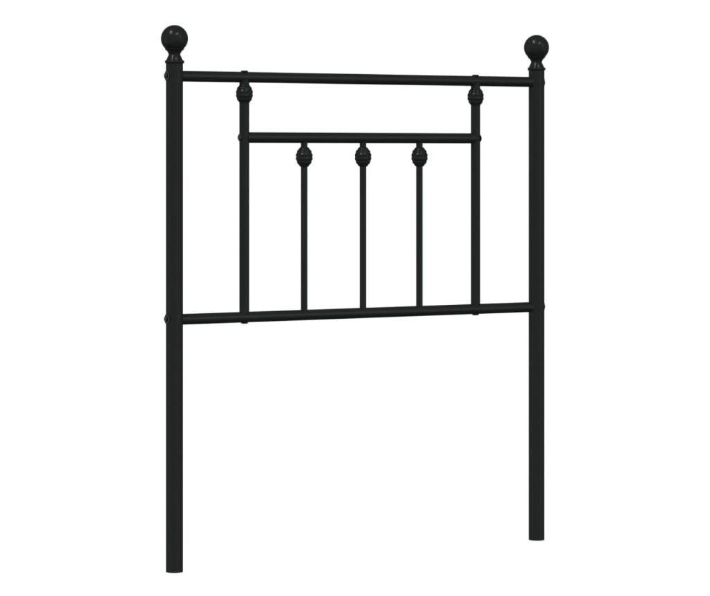 Metalni okvir za krevet, crna, 75 cm - 2