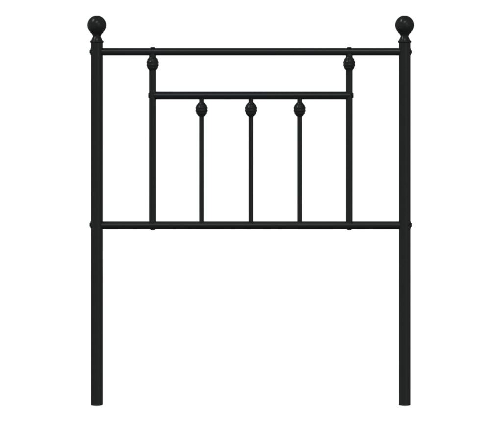 Metalni okvir za krevet, crna, 75 cm - 4