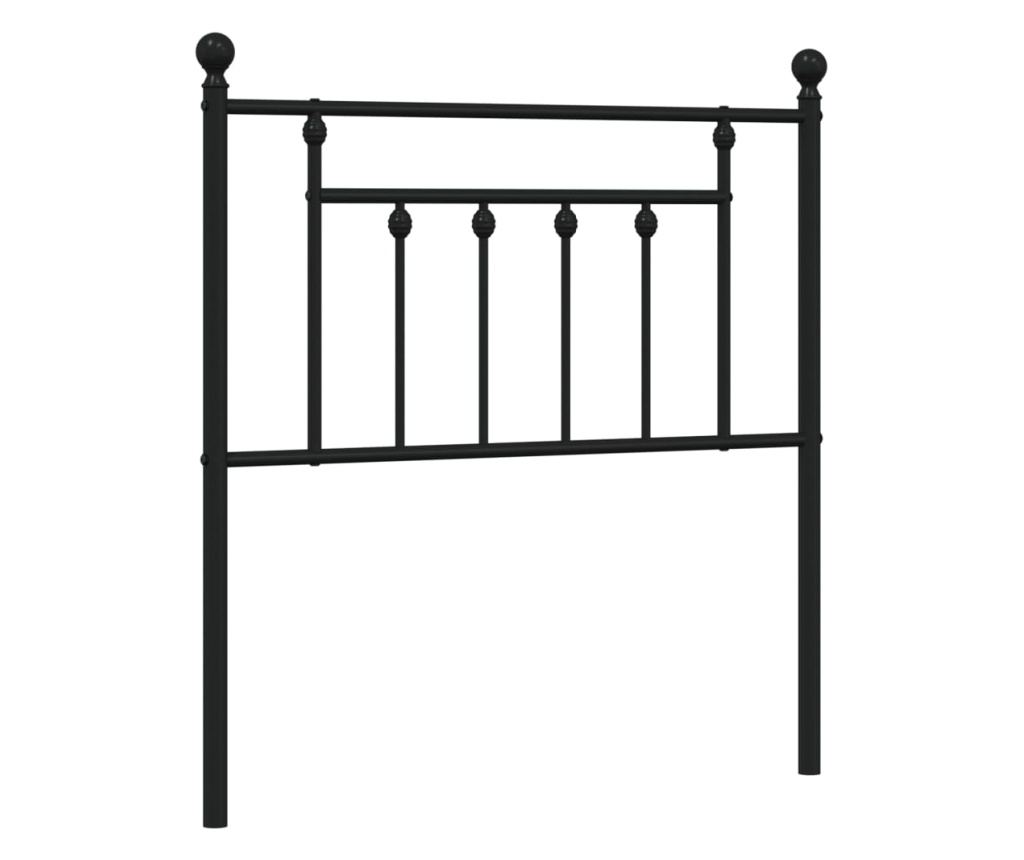 Metalni uzglavlje, crno, 80 cm - 2