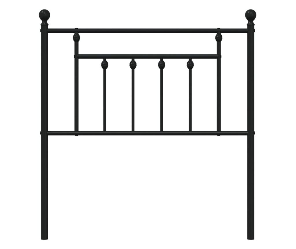 Metalni uzglavlje, crno, 80 cm - 4