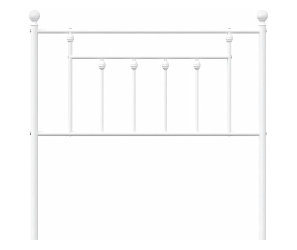 Metalni uzglavlje za krevet, bijelo, 90 cm - 7