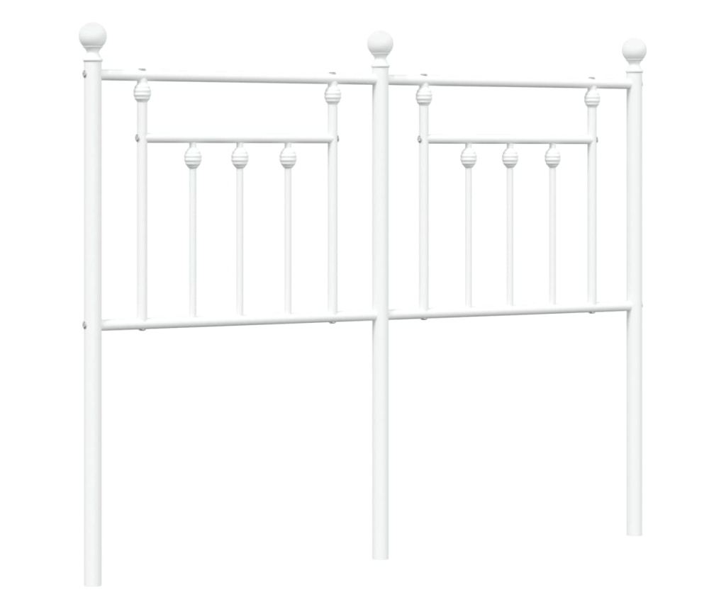 Metalni okvir za krevet, bijeli, 120 cm - 2