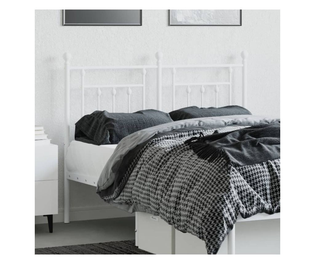 Metalni okvir za krevet, bijeli, 120 cm - 3