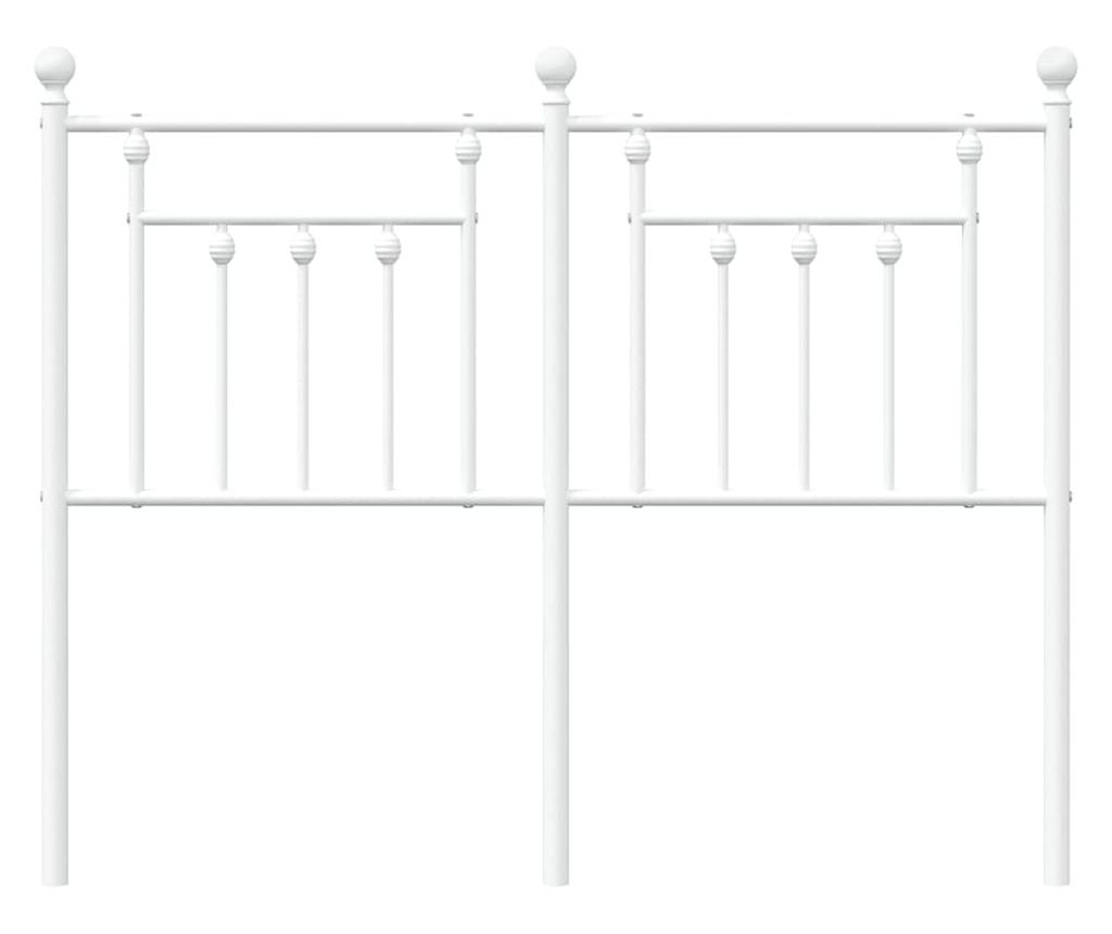 Metalni okvir za krevet, bijeli, 120 cm - 4