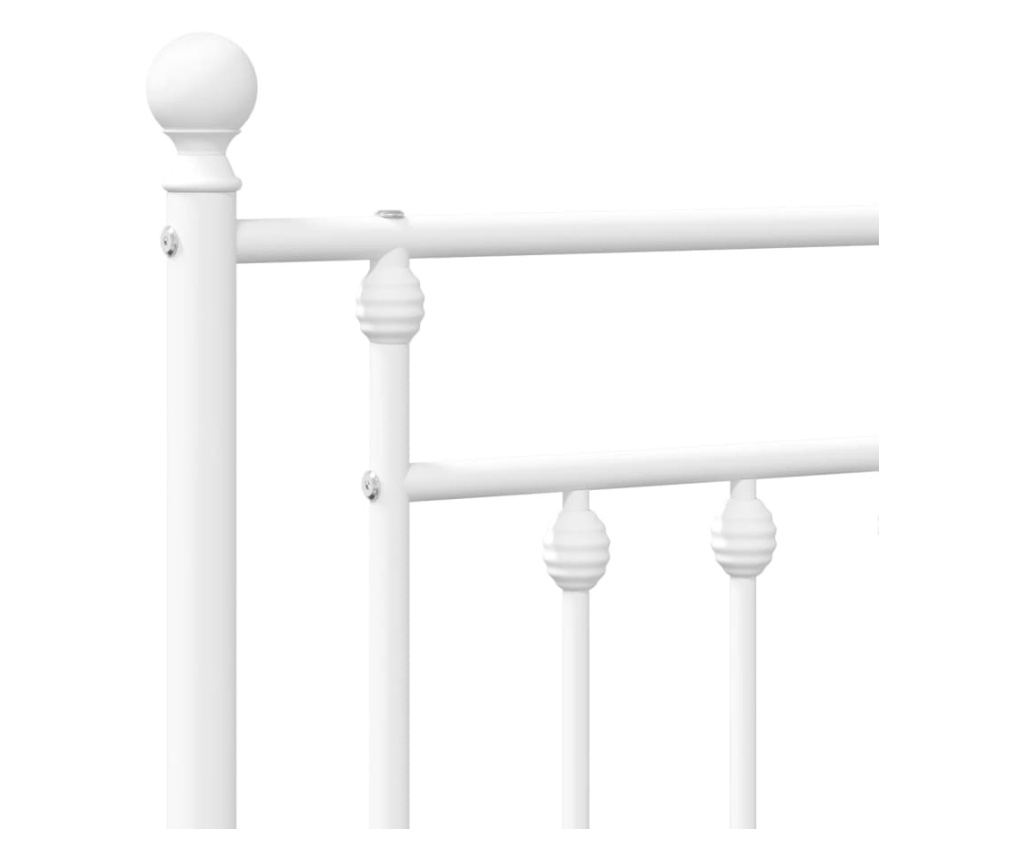 Metalni uzglavlje za krevet, bijelo, 160 cm - 6