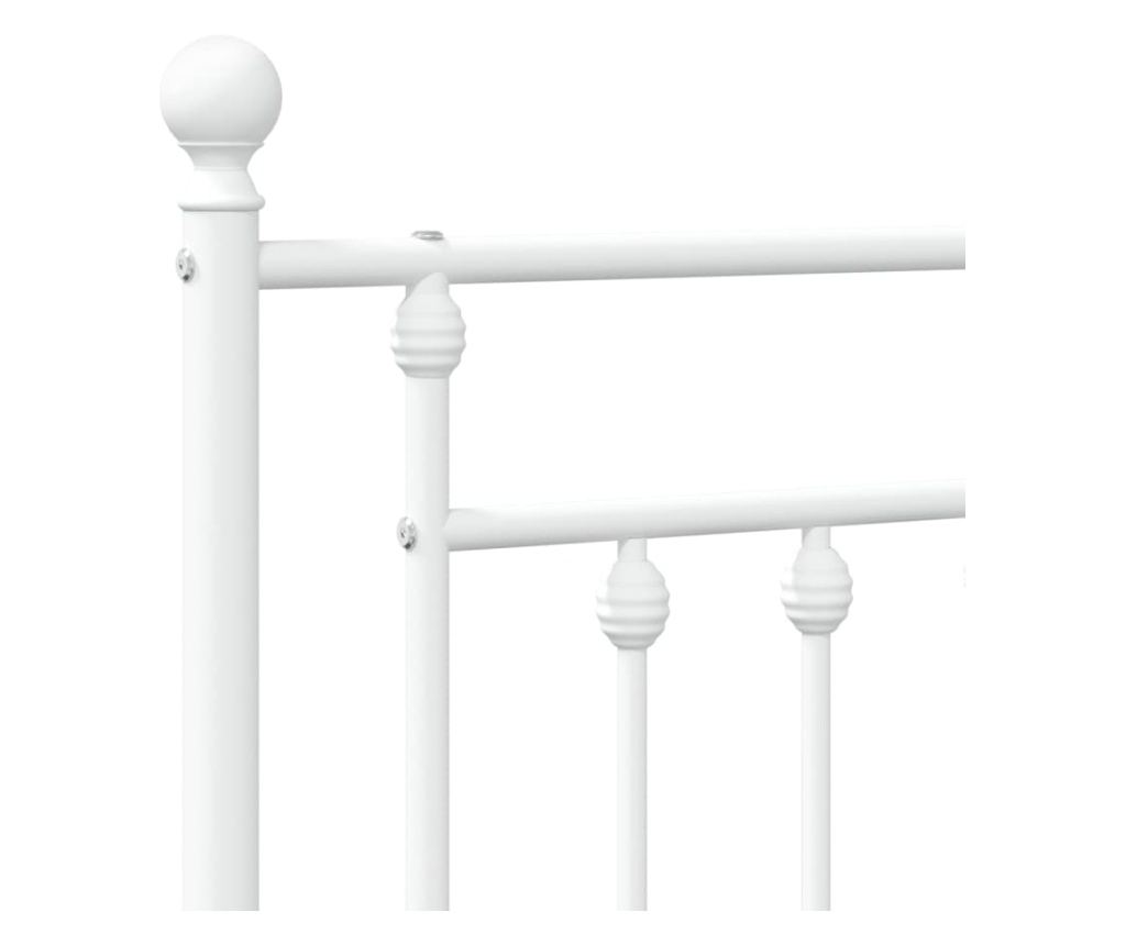Metalni uzglavlje za krevet, bijelo, 90 cm - 11