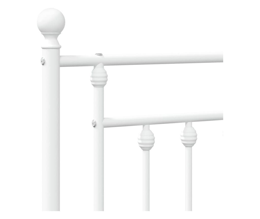 Metalni uzglavlje, bijelo, 75 cm - 6