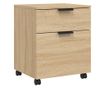 Mobilna szafka na kółkach, dąb sonoma, 45x38x54 cm, drewno przetworzone
