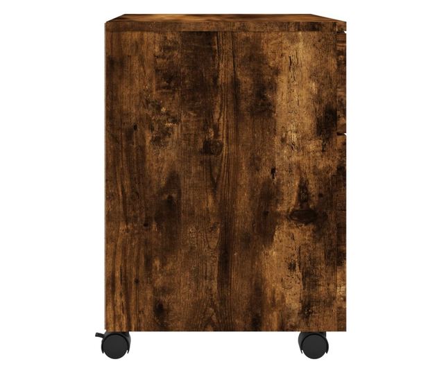 Fișet mobil cu roți, stejar fumuriu, 45x38x54 cm lemn prelucrat