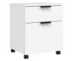 Fișet mobil cu roți, alb, 45x38x54 cm, lemn prelucrat