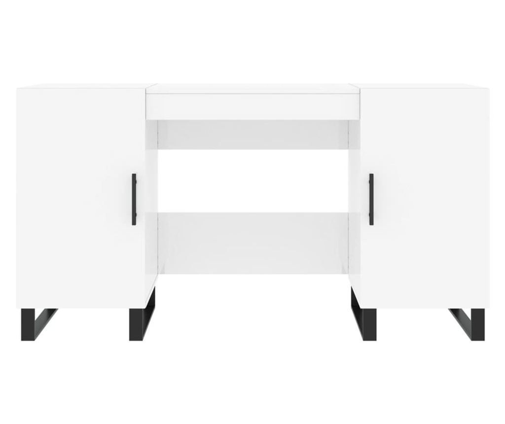 Bijeli sjajni stol, 140x50x75 cm, kompozitno drvo - 6