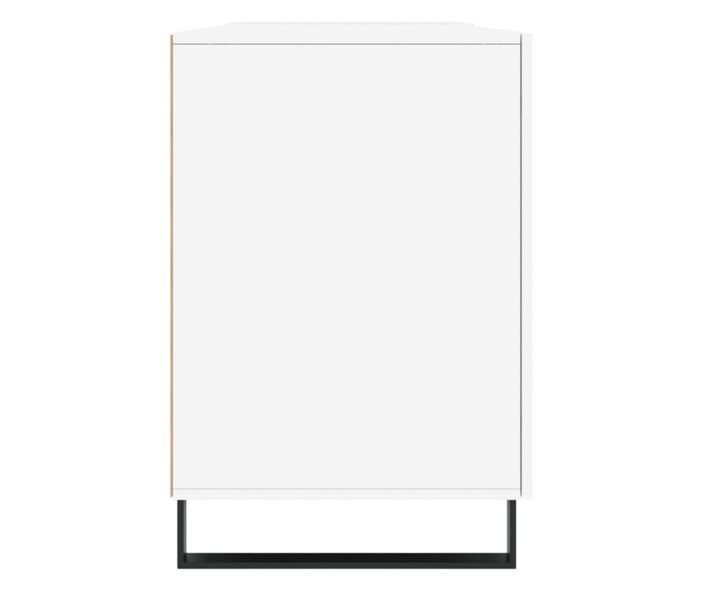 Bijeli sjajni stol, 140x50x75 cm, kompozitno drvo - 7
