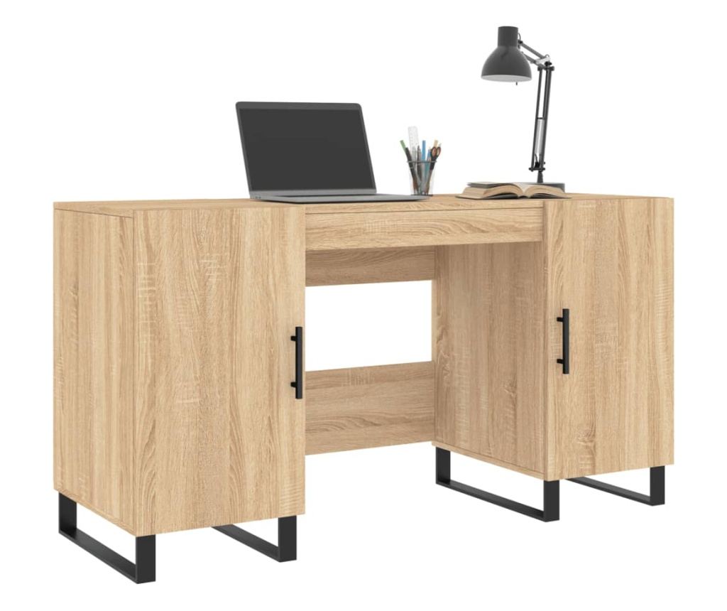 Radni stol, sonoma hrast, 140x50x75 cm, kompozitno drvo - 3