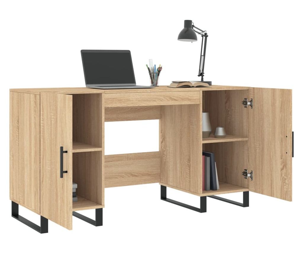 Radni stol, sonoma hrast, 140x50x75 cm, kompozitno drvo - 4