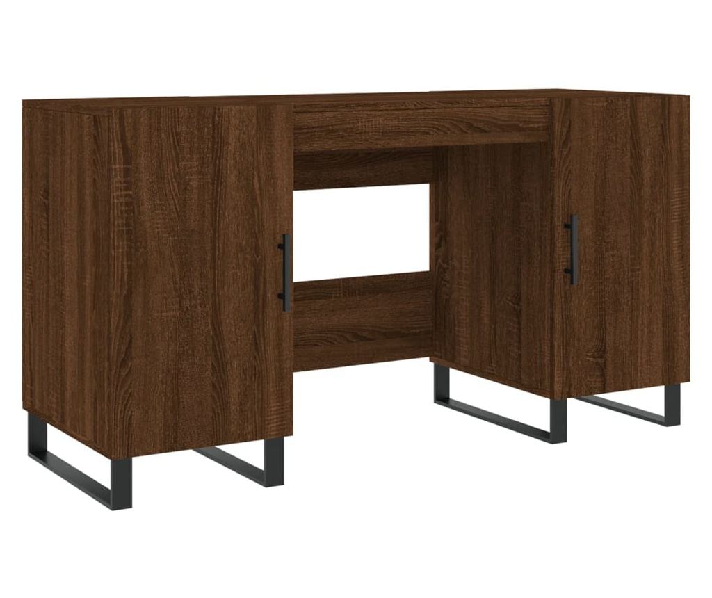 Ured, smeđi hrast, 140x50x75 cm, kompozitno drvo - 2