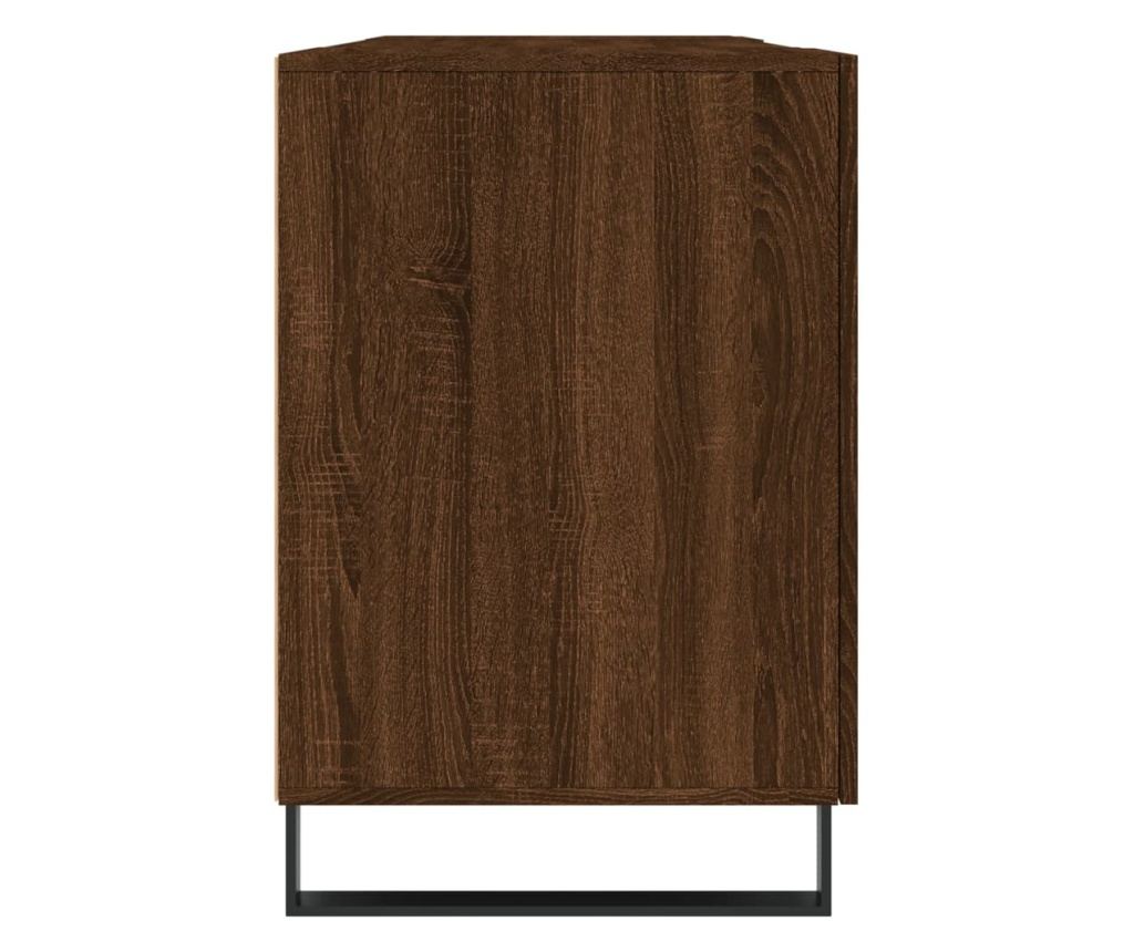 Ured, smeđi hrast, 140x50x75 cm, kompozitno drvo - 7